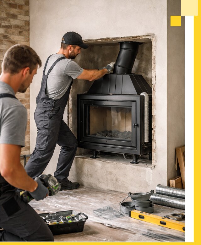 Установка каминных топок в Чистополе: монтаж, подключение