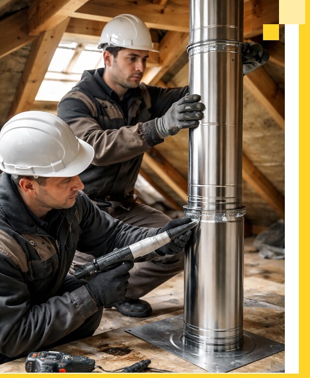 Монтаж дымоходов для каминов в Чистополе с гарантией качества