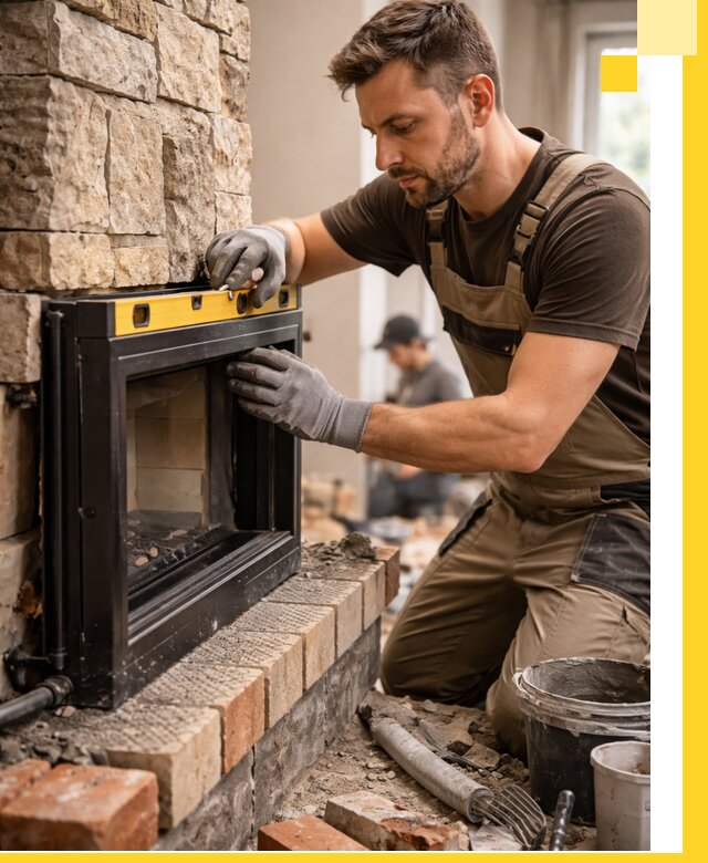 Дровяные камины под ключ в Чистополе: монтаж, обустройство