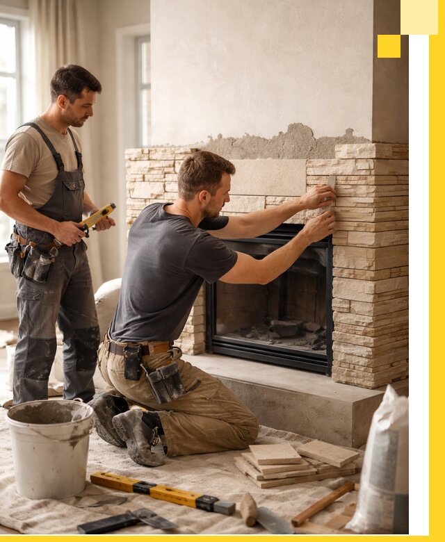 Установка и монтаж каминов для загородного дома в Чистополе