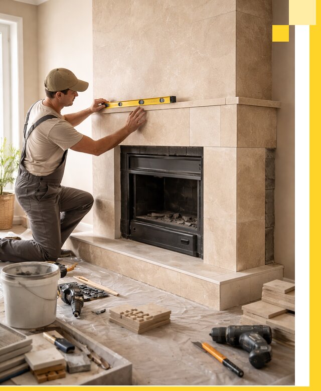 Установка и монтаж каминов в частном доме под ключ в Чистополе