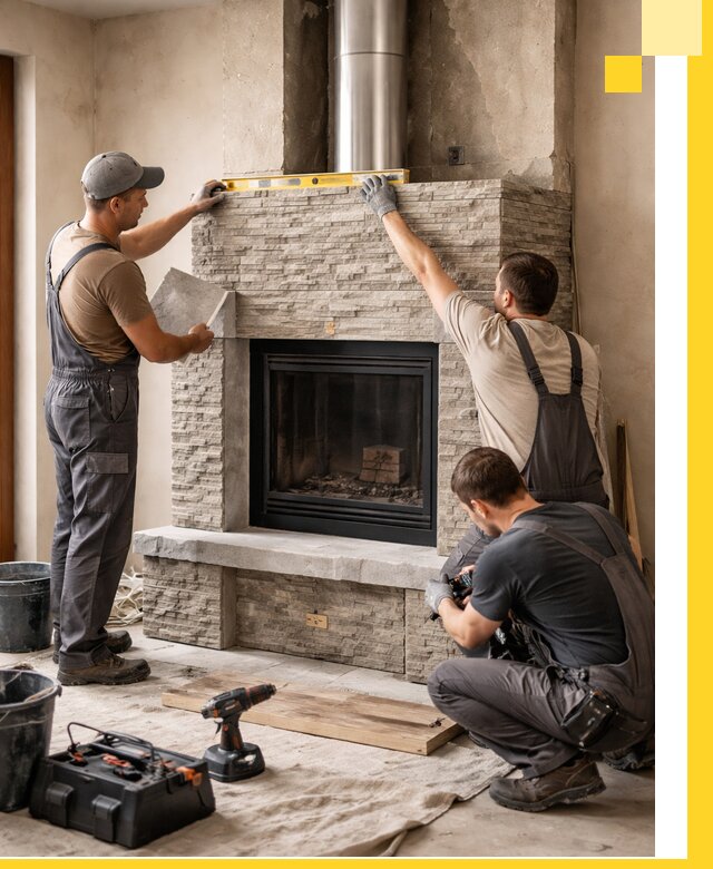 Профессиональный монтаж каминов под ключ в Чистополе для дома