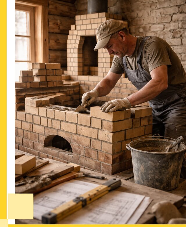 Кладка печей из кирпича в Чистополе цены от 30717 р. - ЭриданЧст