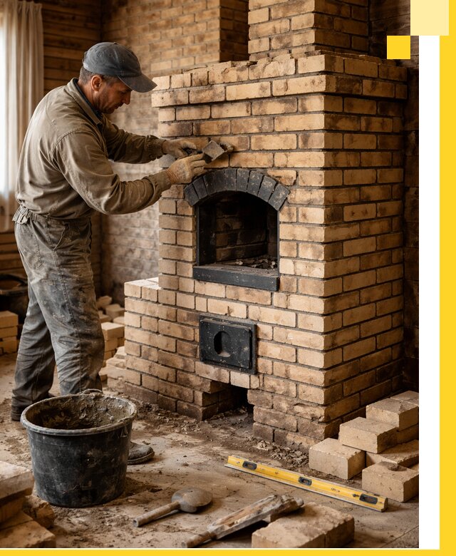 Кирпичные печи под ключ в Чистополе: проектирование и кладка