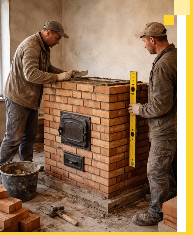 Отопительные печи под ключ в Чистополе, установка и сборка