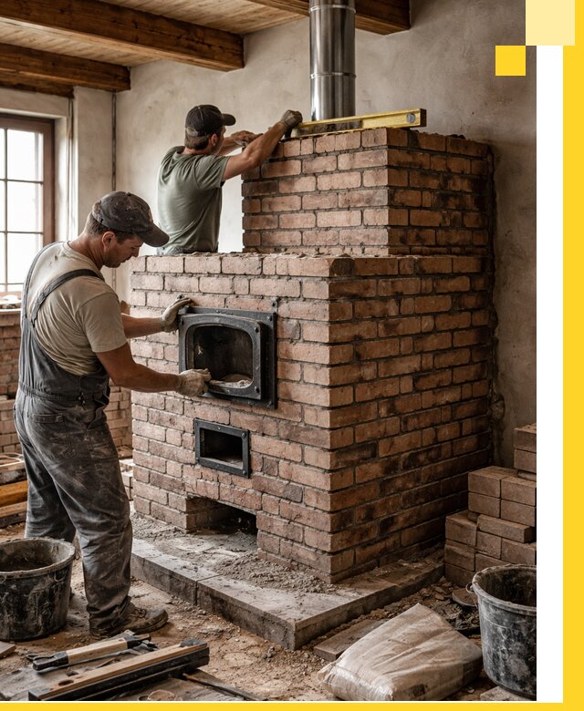 Печи для загородного дома под ключ в Чистополе — монтаж и сервис