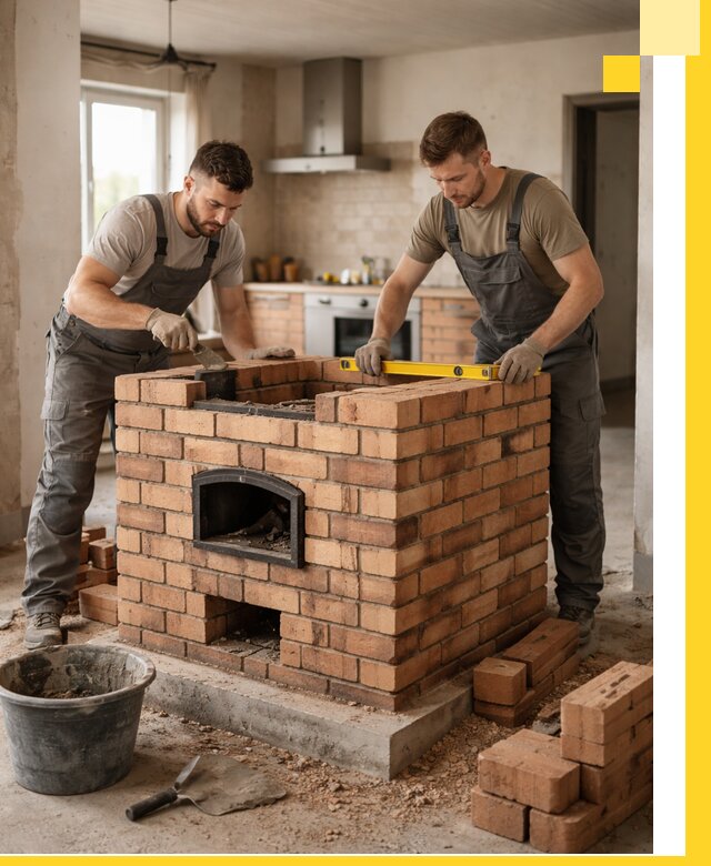 Установка и монтаж печей в частном доме в Чистополе под ключ