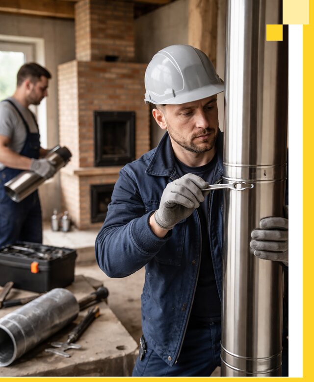 Профессиональный монтаж дымоходов для печей в Чистополе