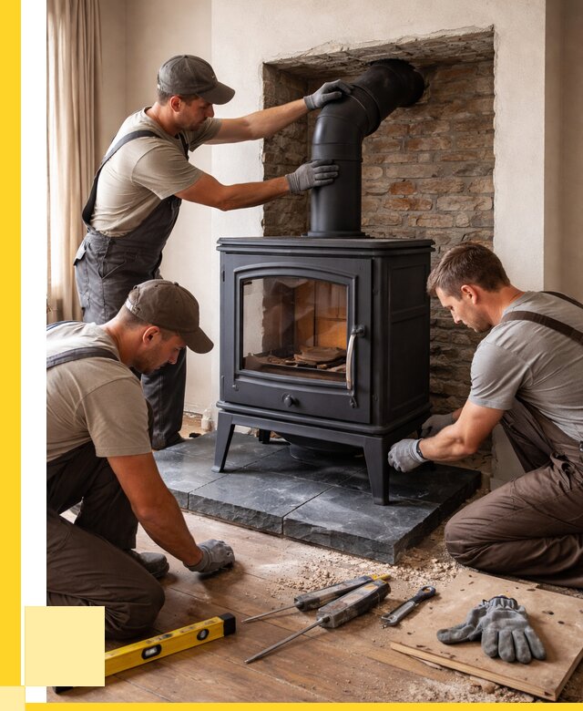 Монтаж печи камина в частном доме в Чистополе от 25598 р. | ЭриданЧст