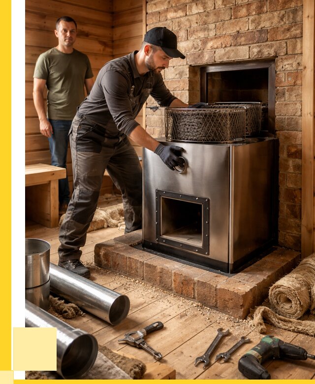 Монтаж банных печей под ключ в Чистополе от 18430 р., ЭриданЧст