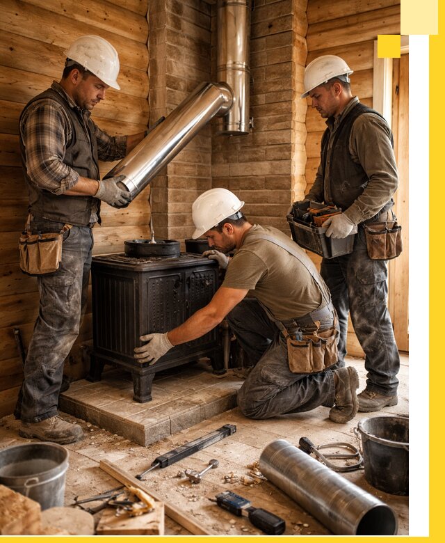 Профессиональный монтаж банных печей и дымоходов в Чистополе