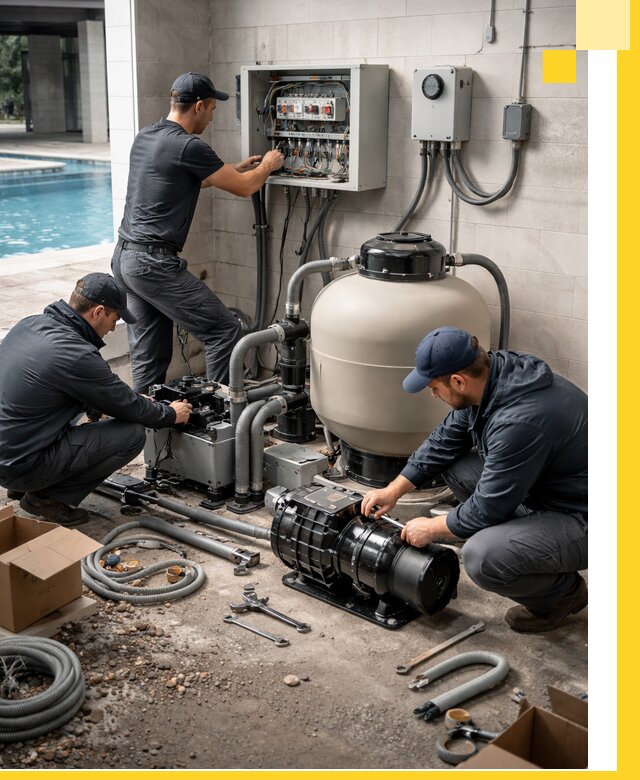 Профессиональный монтаж оборудования для бассейнов в Чистополе