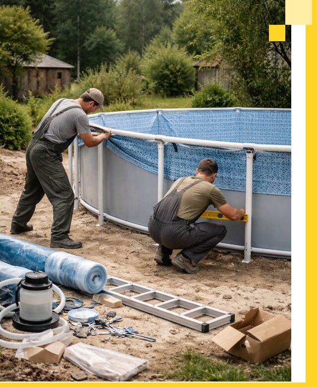 Установка и монтаж каркасных бассейнов в Чистополе под ключ