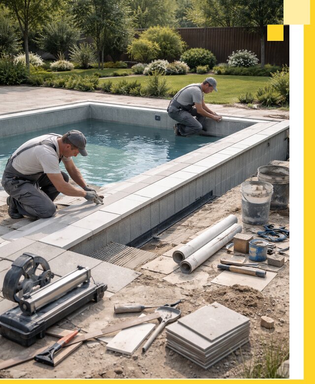 Строительство открытых бассейнов под ключ в Чистополе профессионально