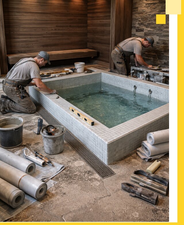 Установка и строительство бассейнов для сауны в Чистополе