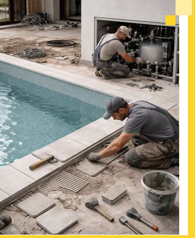 Строительство и монтаж бассейнов в коттедже в Чистополе