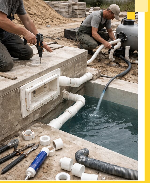 Строительство скиммерных бассейнов под ключ в Чистополе