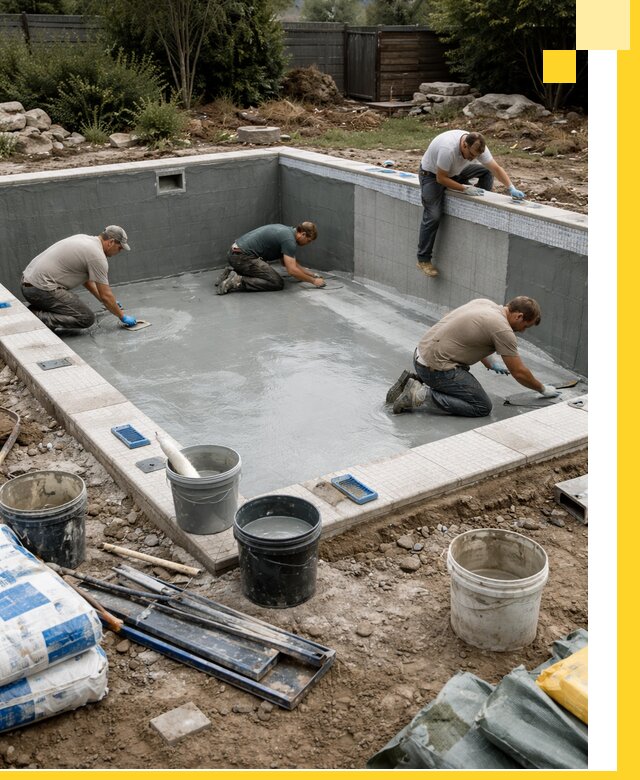 Изготовление и монтаж чаши бассейна под ключ в Чистополе