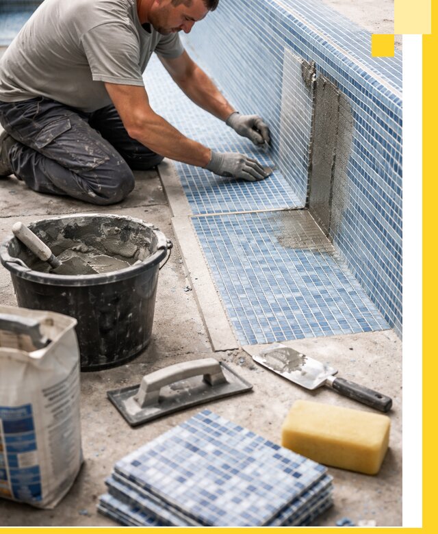 Укладка и ремонт мозаики для бассейнов под ключ в Чистополе