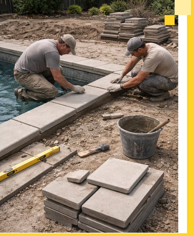Установка и изготовление копингового камня для бассейнов в Чистополе