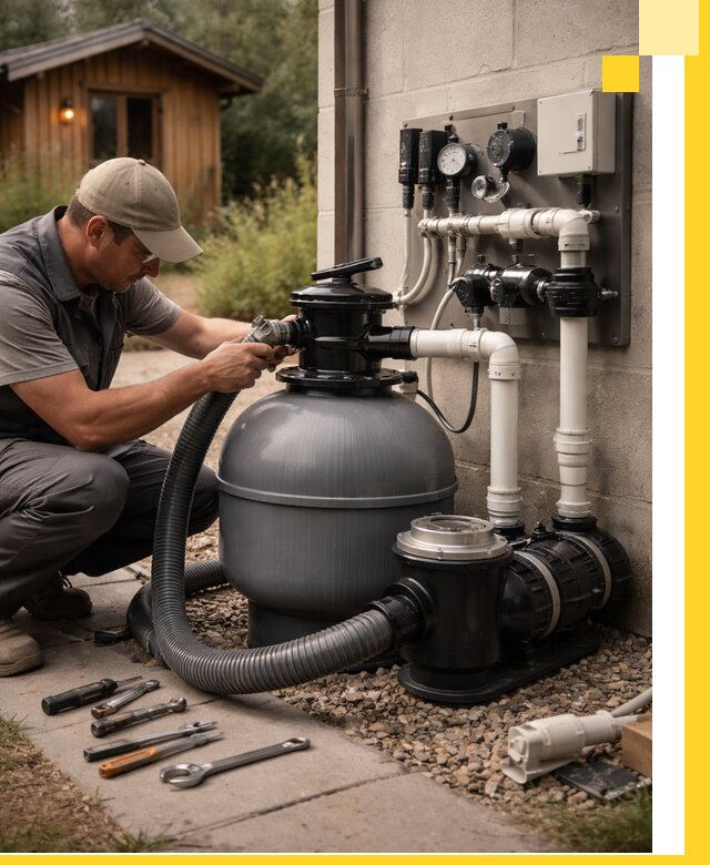 Продажа и монтаж фильтров и насосов для бассейнов в Чистополе