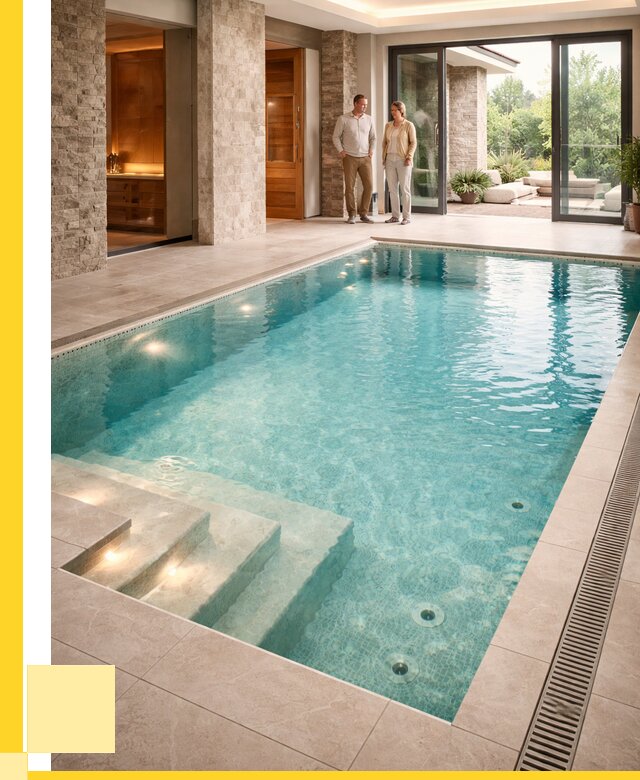 Бассейн во дворе в Чистополе: проект, отделка от 1228680 р. | ЭриданЧст