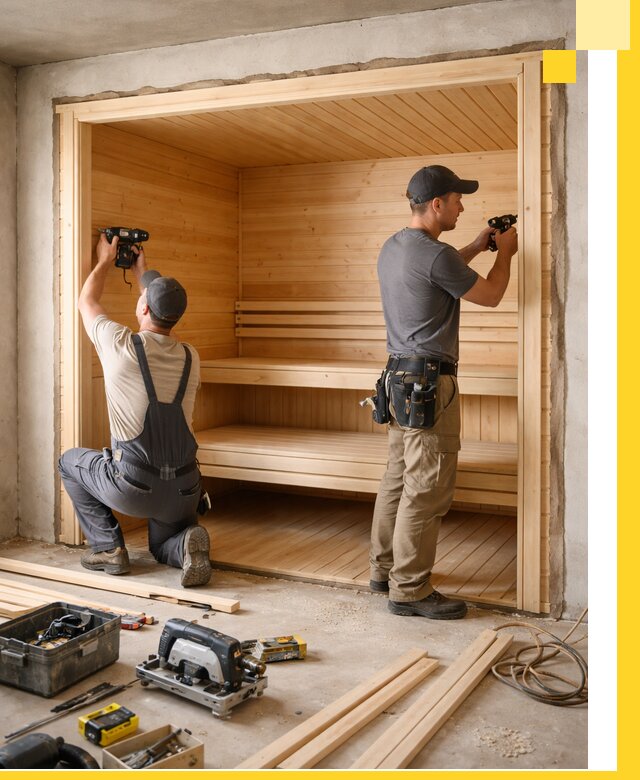 Монтаж саун под ключ в Чистополе — проектирование и установка