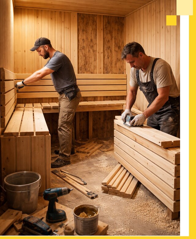 Профессиональный комплексный ремонт саун под ключ в Чистополе