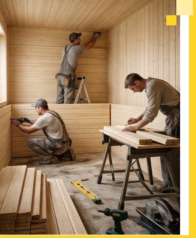 Обшивка саун в Чистополе из натуральной древесины под ключ