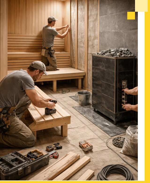 Дизайн и строительство интерьерных саун под ключ в Чистополе