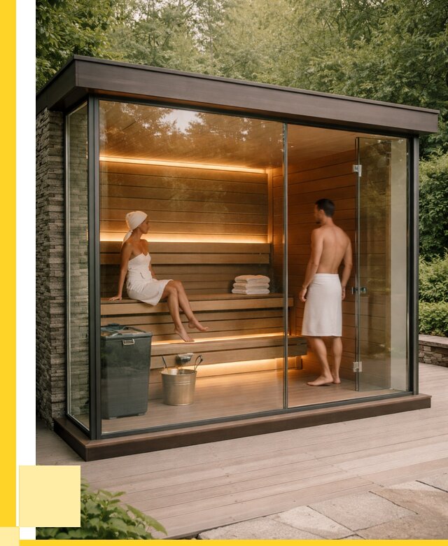 Сауна стеклянная и двери для сауны в Чистополе от 255975 р. | ЭриданЧст
