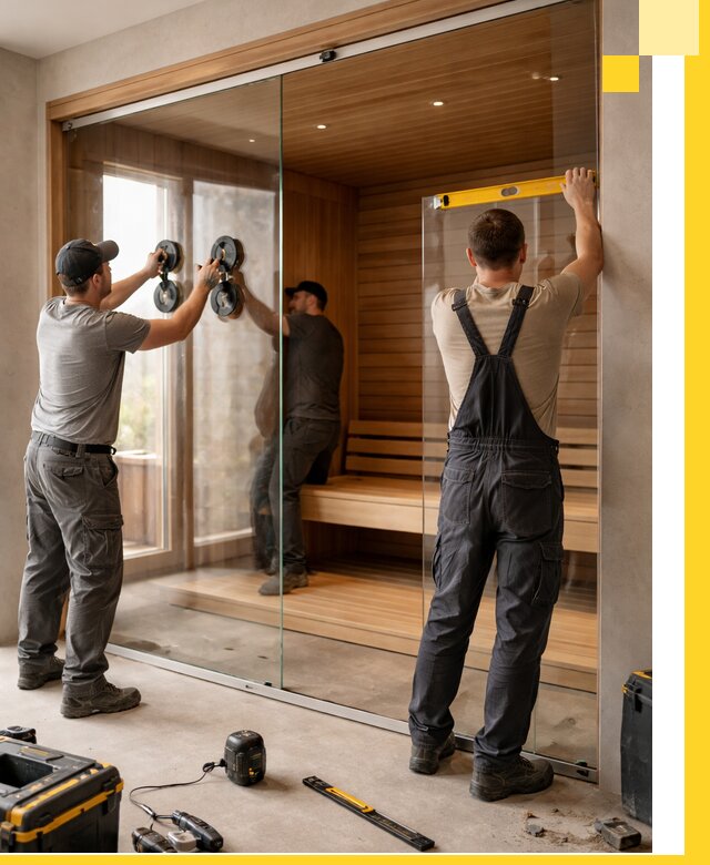 Производство и монтаж стеклянных саун под ключ в Чистополе