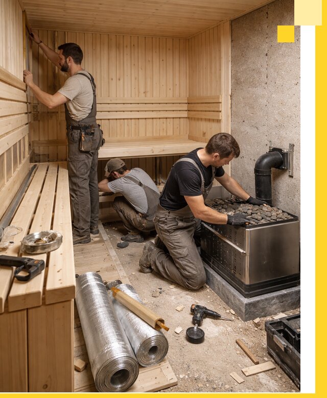 Индивидуальные сауны на заказ в Чистополе под ключ, проект и монтаж