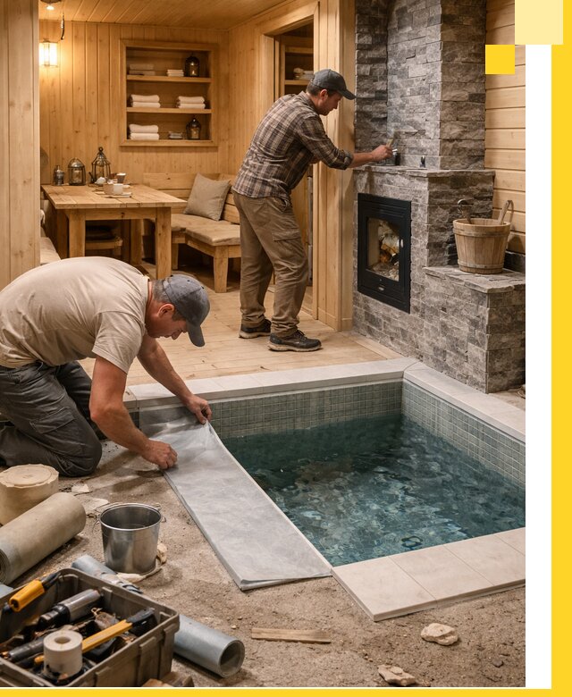 Строительство бань с комнатой отдыха под ключ в Чистополе