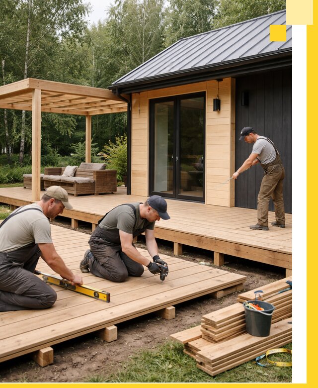 Строительство бань с террасой и бассейном под ключ в Чистополе