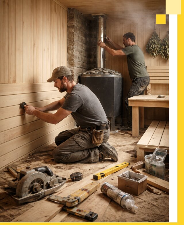 Полное строительство и оснащение парных под ключ в Чистополе