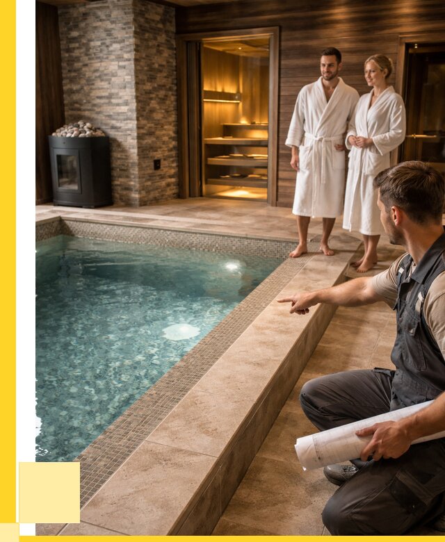 Проект бани с бассейном под ключ в Чистополе от 66554 р. | ЭриданЧст