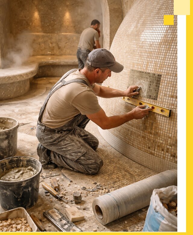 Хамам под ключ в Чистополе: проектирование, строительство, отделка