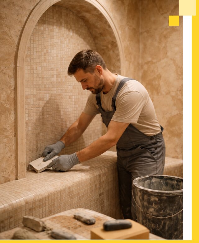 Профессиональная отделка хамамов с мозаикой под ключ в Чистополе