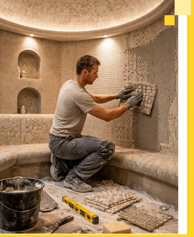 Устройство и монтаж домашнего хамама под ключ в Чистополе