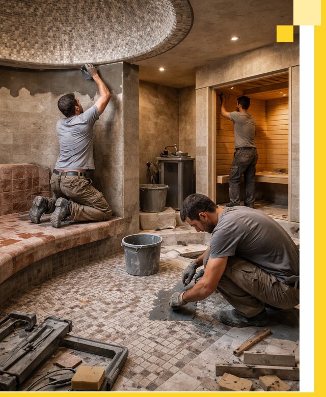 Проект и строительство хамама бани и сауны под ключ в Чистополе