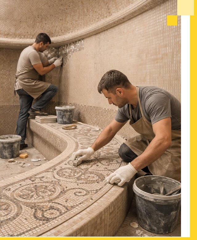 Плитка для хамама в Чистополе, укладка, подбор и поставка